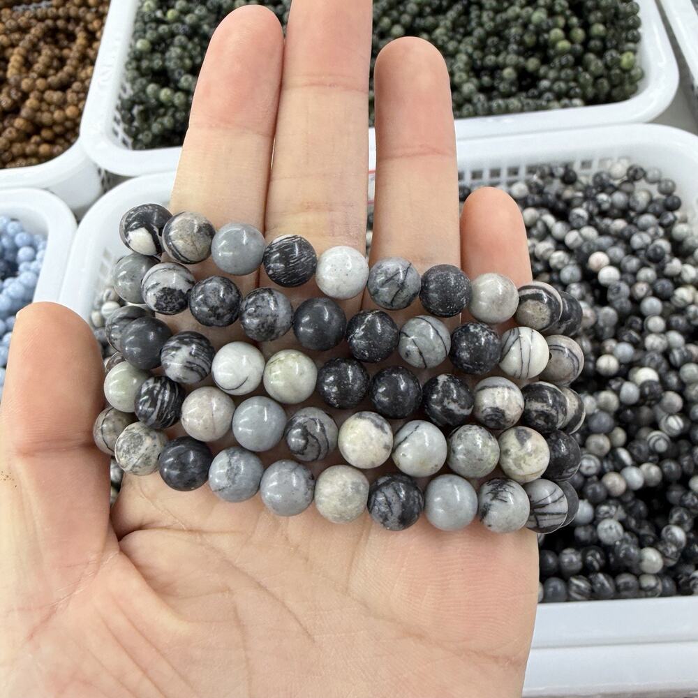 8MM Spider web Jasper bracelet